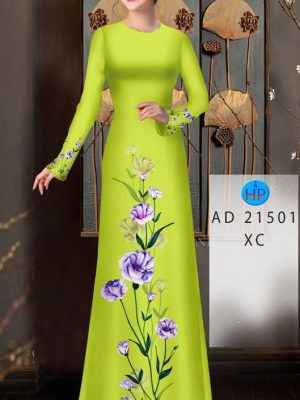 Vải Áo Dài Hoa In 3D AD 21501 25